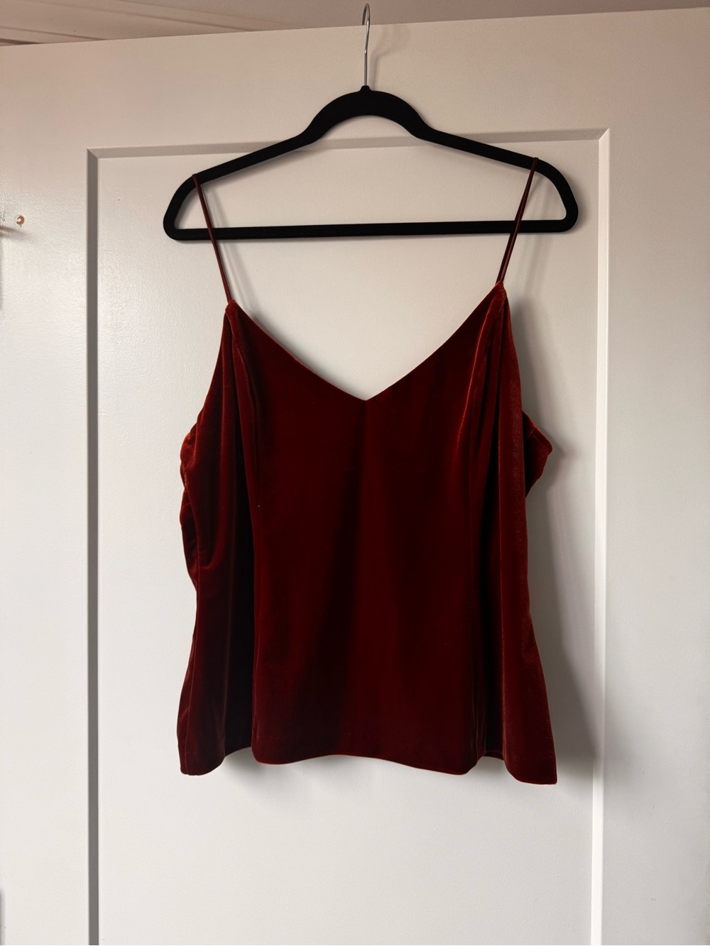 Banana Republic Velvet Spaghetti Strap Cami - Wine Red